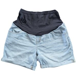 Old Navy Maternity Jean Shorts- Tummy panel size 14 light wash